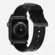 Ремешок кожаный Nomad Modern для Apple Watch 42/44 мм Чёрный с серебряной фурнитурой - Изображение 101615