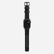 Ремешок кожаный Nomad Modern для Apple Watch 42/44 мм Чёрный с серебряной фурнитурой - Изображение 101616