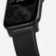 Ремешок кожаный Nomad Modern для Apple Watch 42/44 мм Чёрный с серебряной фурнитурой - Изображение 101618