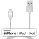 Кабель REQUIRED Braided MFI Lightning to USB Серебро - Изображение 112861