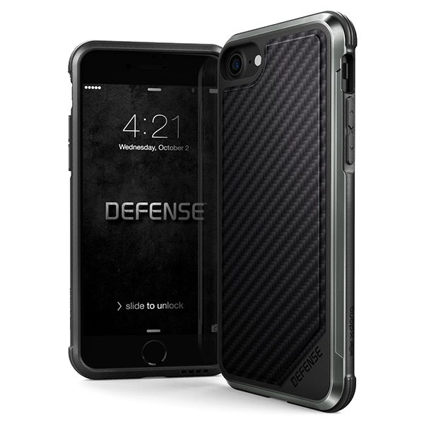 Чехол X-Doria Defense Lux для iPhone 8/7 Black Carbon