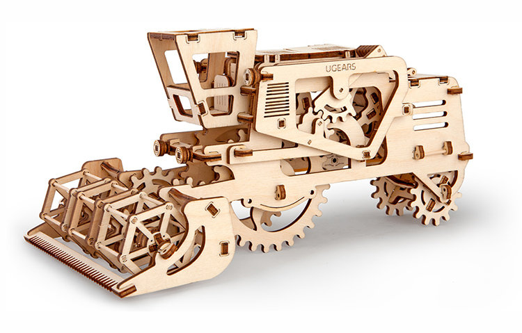 Конструктор 3D-пазл UGears - Комбайн конструктор 1 toy hot wheels quadro 135 деталей т15399