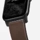 Ремешок кожаный Nomad Modern для Apple Watch 42/44 мм Коричневый с чёрной фурнитурой - Изображение 95303