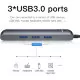 Хаб Baseus mechanical eye Six-in-one (HDMI, USB3.0, Ethernet port) Серый - Изображение 117048