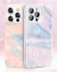 Чехол PQY Epoxy для iPhone 13 Pro Max Розовый - Изображение 174094