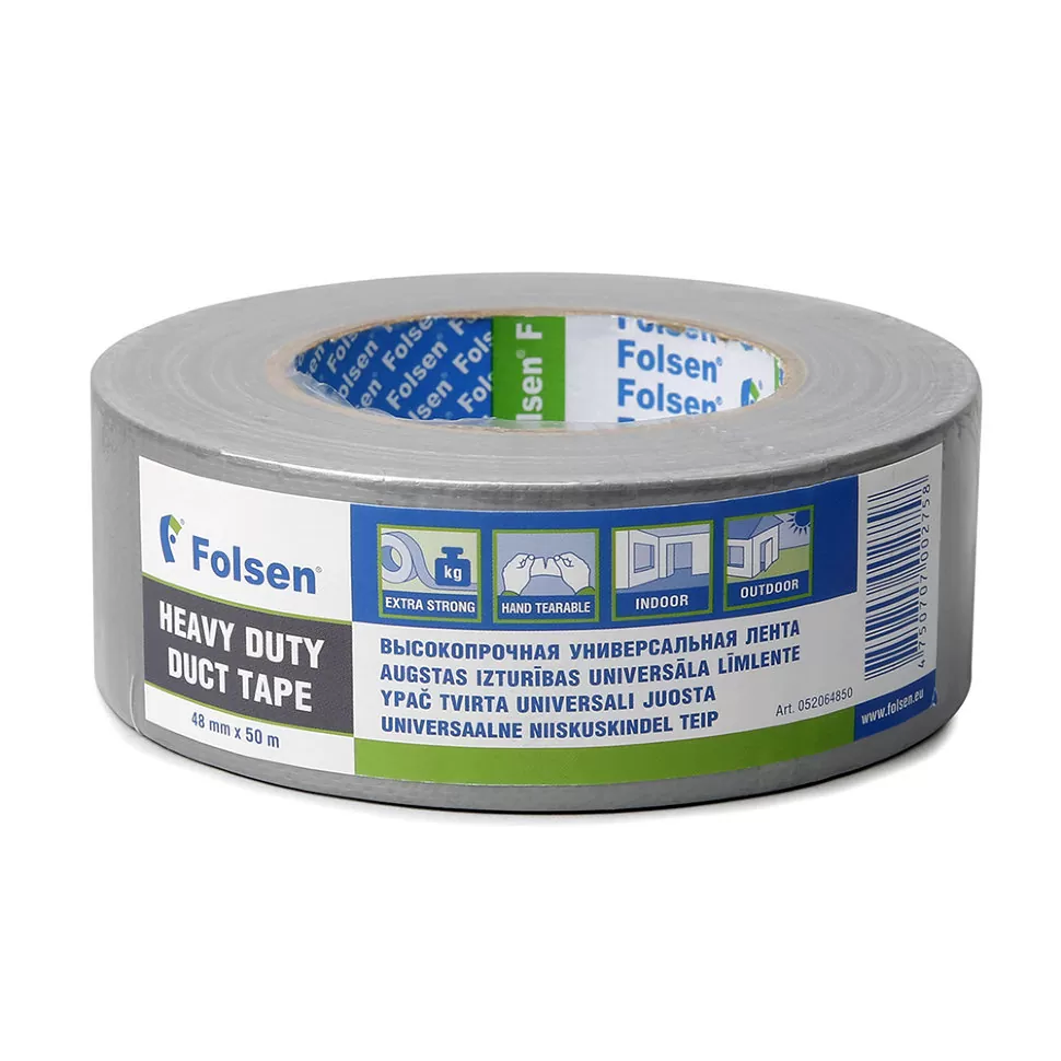 Duct tape глянцевый Folsen Gloss 48мм х 50м Серый - фото 1
