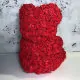 Мишка из роз с белым сердцем 40 см Красный - Изображение 83012