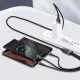 Кабель Baseus Flash One-for-three micro USB+Lightning+Type-C 5A 1.2м Черно-Серый - Изображение 153300