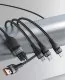 Кабель Baseus Flash One-for-three micro USB+Lightning+Type-C 5A 1.2м Черно-Серый - Изображение 153305