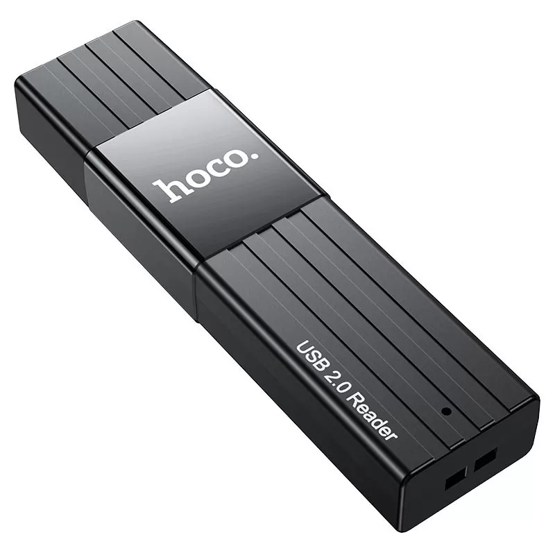 Картридер HOCO HB20 Mindful USB 2.0 SD/microSD Чёрный - фото 4
