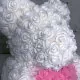 Мишка из роз с розовым сердцем 40 см Серый - Изображение 147608