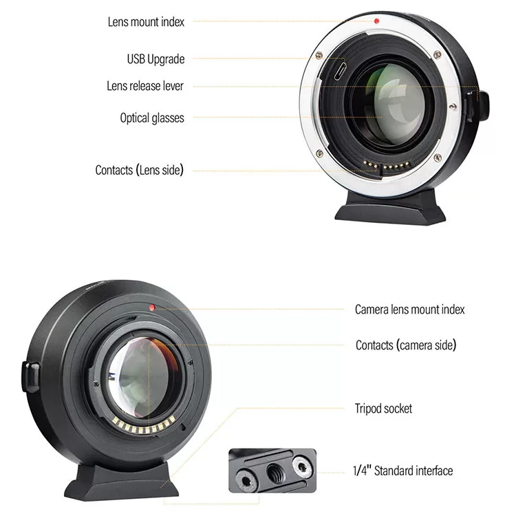 Адаптер Viltrox EF-FX2 для объектива Canon EF на байонет X-mount