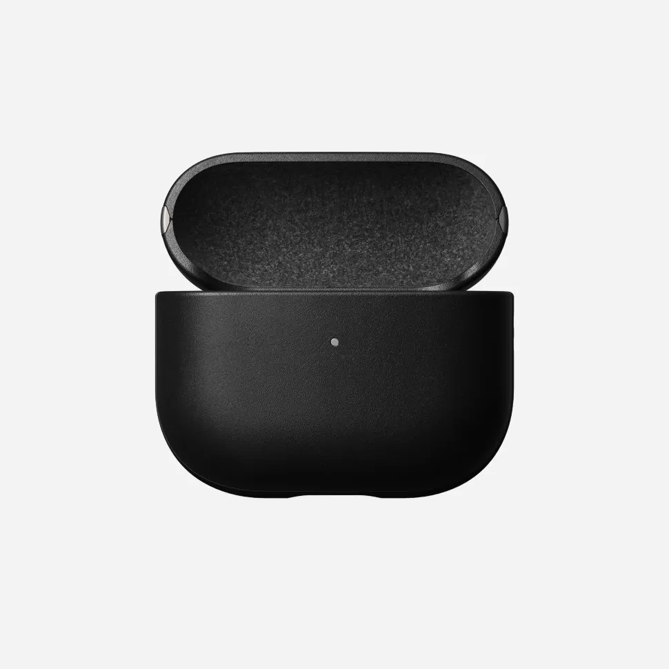 Чехол Nomad Modern Leather Case для Apple Airpods 3 (2021) Чёрный NM01000785