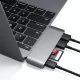 Хаб Satechi Type-C Pass-through USB HUB для Macbook 12" Серый - Изображение 202200