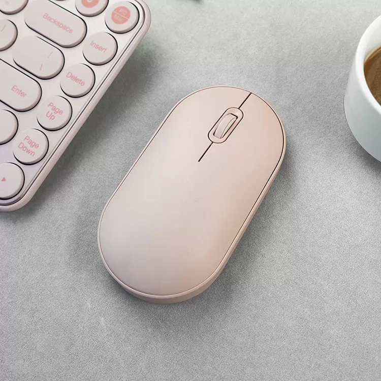 Мышь беспроводная Xiaomi MIIIW Bluetooth Dual Mode Portable Mouse Lite Розовая MWPM01 - фото 1