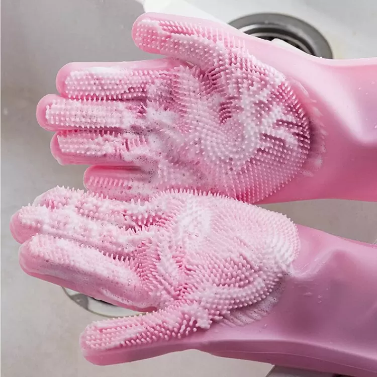 Перчатки для уборки Xiaomi Mijia JJ Magic Gloves HH674 Розовые - фото 3