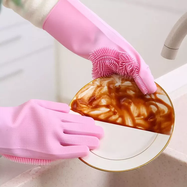 Перчатки для уборки Xiaomi Mijia JJ Magic Gloves HH674 Розовые - фото 1