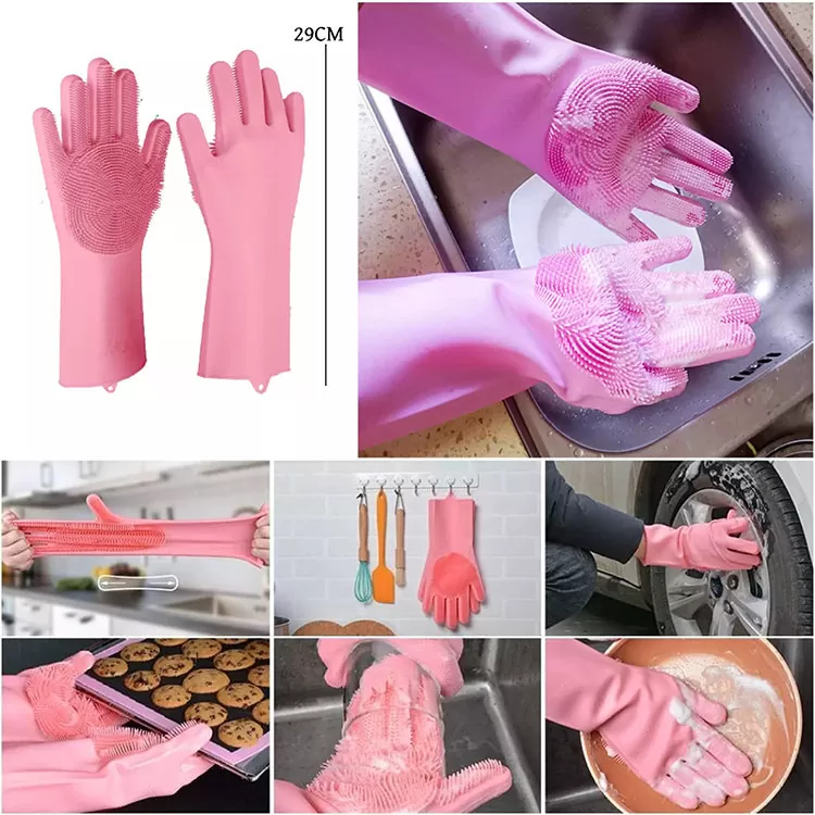 Перчатки для уборки Xiaomi Mijia JJ Magic Gloves HH674 Розовые - фото 5