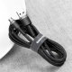 Кабель Baseus cafule USB - micro USB 2.4A 0.5M Черно-серый - Изображение 135505