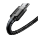 Кабель Baseus cafule USB - micro USB 2.4A 0.5M Черно-серый - Изображение 135509