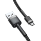 Кабель Baseus cafule USB - micro USB 2.4A 0.5M Черно-серый - Изображение 135510