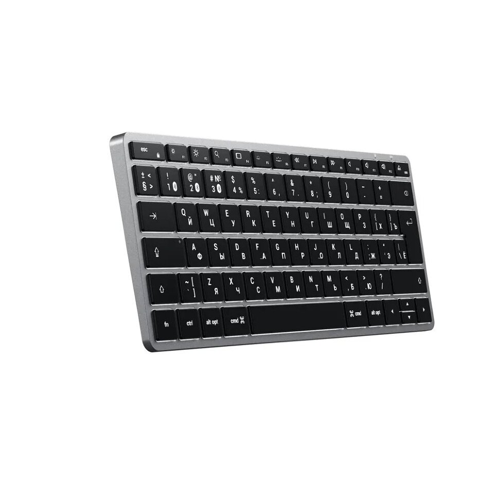 Клавиатура беспроводная Satechi Slim X1 (RU) Серебро ST-BTSX1S-RU клавиатура беспроводная satechi slim x1 ru серая st btsx1m ru