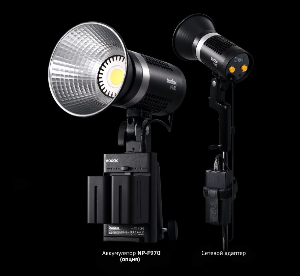 Осветитель Godox ML60 адаптер godox s r1 для вспышки