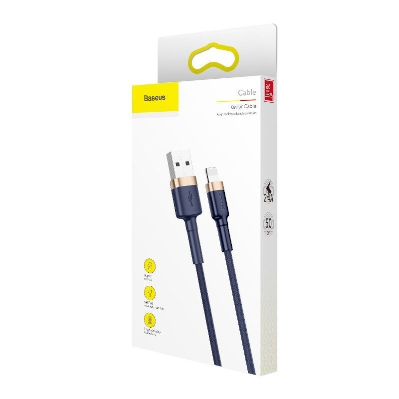 Кабель Baseus Сafule USB - Lightning 1.5A 2м Синий с золотом CALKLF-CV3 - фото 3