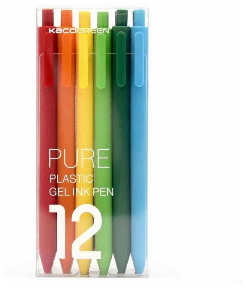Набор гелевых ручек KACO Pure Plastic Gel Ink Pen 12 шт Цветные K1015 - фото 3