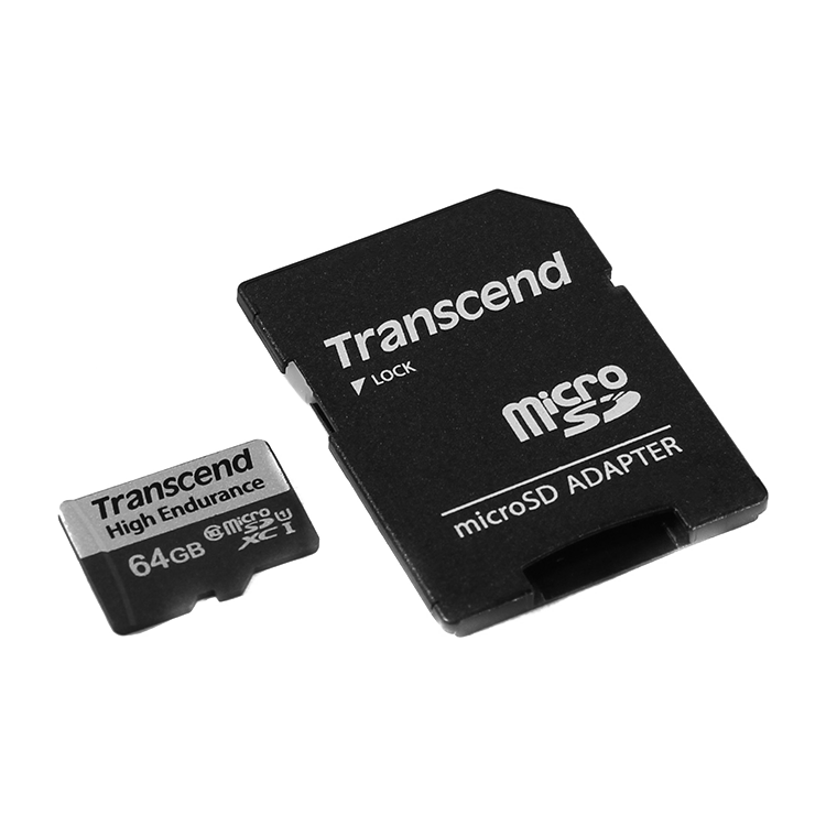 Карта памяти Transcend MicroSDXC High Endurance 350V 64 Гб UHS-I Class 1 (U1), Class 10 TS64GUSD350V transcend sdhc class 10 uhs i 32gb ts32gsdhc10u1