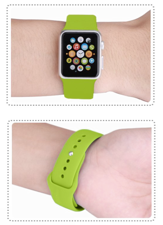 Ремешок силиконовый Special Case для Apple Watch 42/44 мм Светло-Розовый S/M/L - фото 3