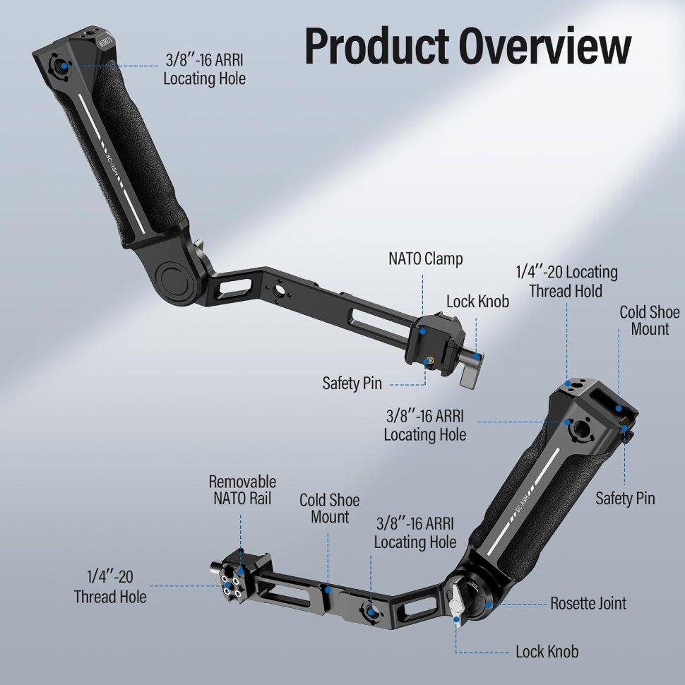 Рукоятка Sirui Adjustable Sling Handgrip для DJI RS 3 Pro/RS 3/RS 2/RSC 2/Ronin-S SC-ASH - фото 7