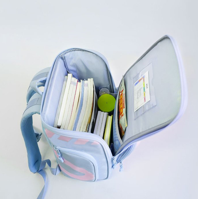 Рюкзак школьный UBOT Full-open Suspension Spine Protection Schoolbag 18L Голубой/розовый UB021 - фото 5