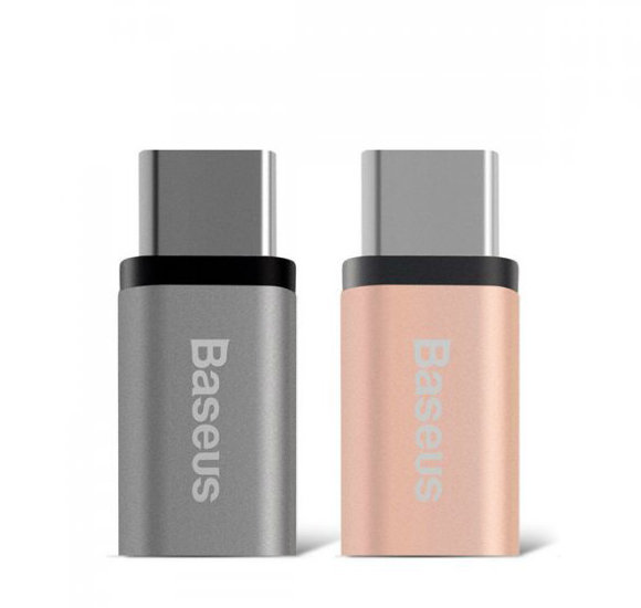 Переходник Baseus Sharp micro USB - Type-C Розовое золото CATYPEC-DLOR - фото 5
