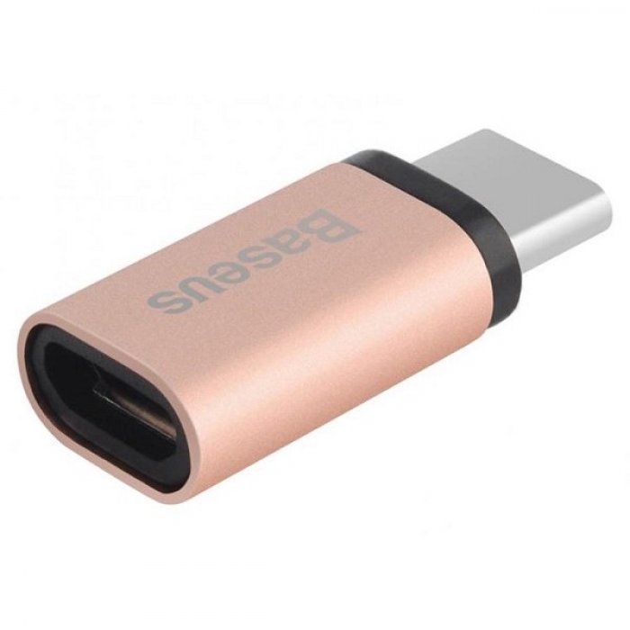 Переходник Baseus Sharp micro USB - Type-C Розовое золото CATYPEC-DLOR - фото 8
