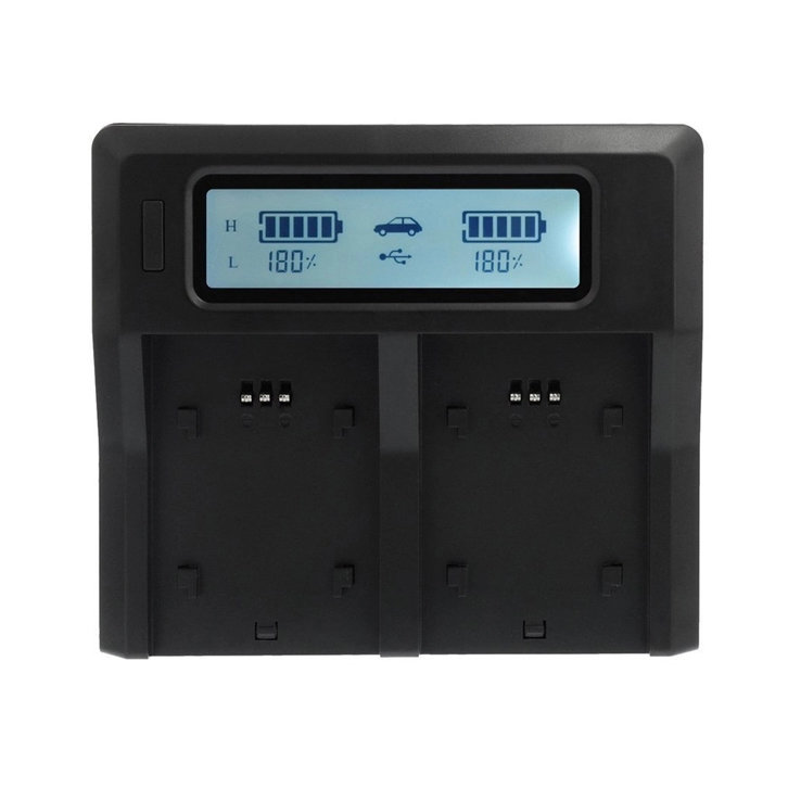 Зарядное устройство двойное KingMa для аккумуляторов NP-F DC-LCD-F970 зарядное устройство для геймпада hori hori nsw 137u для nintendo switch