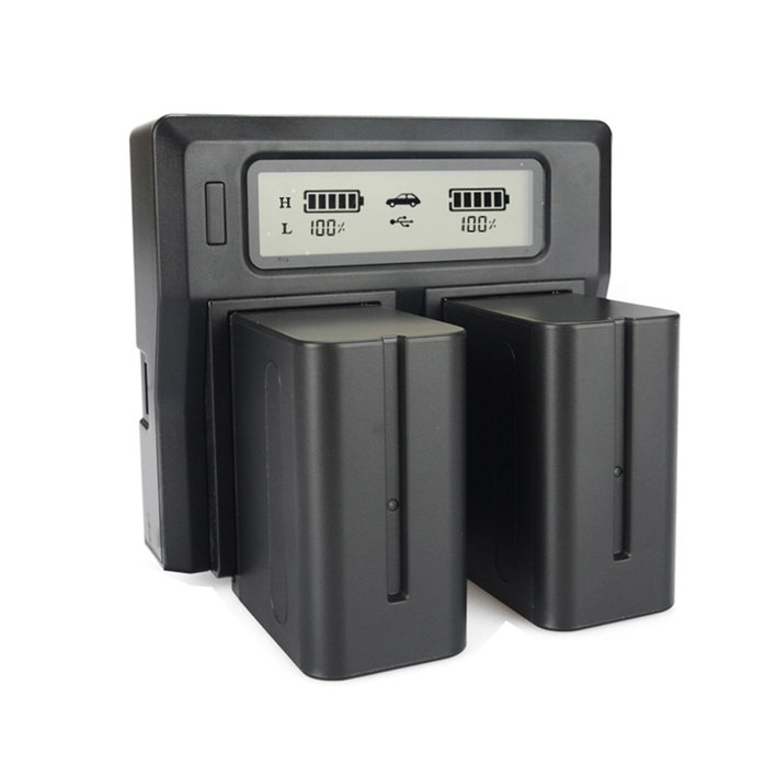 Зарядное устройство двойное KingMa для аккумуляторов NP-F DC-LCD-F970 - фото 2