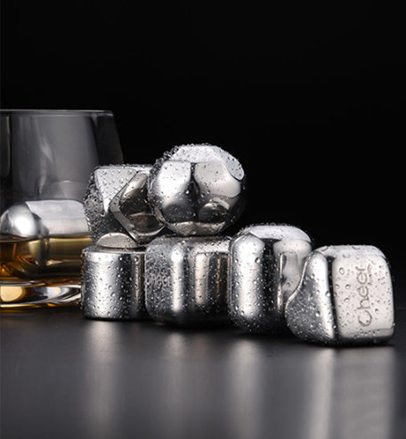 Охлаждающие камни для напитков Circle Joy Stainless Steel Quick Frozen Ice Cubes 6 шт. (серебро) CJ-BK02 волшебные камни бааса ремиш н