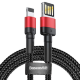 Кабель Baseus Cafule Special edition USB - Lightning 1.5A 2M Красный+Чёрный - Изображение 153499