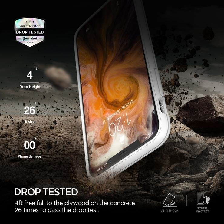 Чехол VRS Design Damda Glide Shield для iPhone 11 Pro White Blue - Black 907520