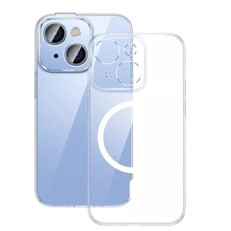 Чехол Baseus Crystal Magnetic для iPhone 14 Plus (+ стекло) 