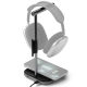 Подставка для наушников с беспроводной зарядкой Satechi 2 in 1 Headphone Stand with Wireless Charger Серая - Изображение 202651