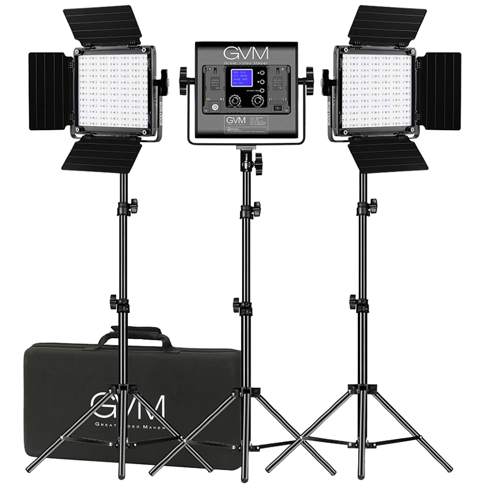 Комплект осветителей GVM 800D-RGB (3шт) 