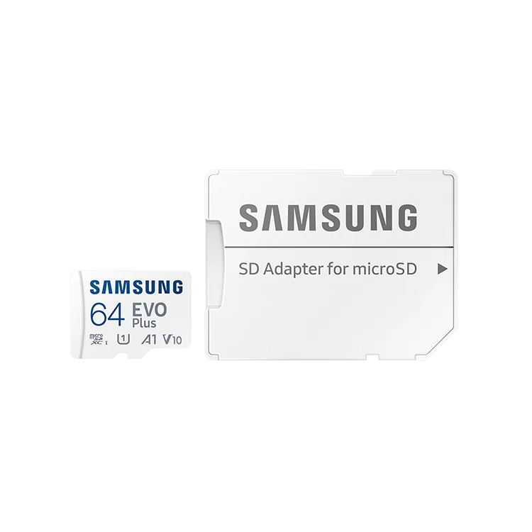 Карта памяти Samsung EVO Plus MicroSDXC 64 Гб A1, V10, UHS-I Class 1 (U1) MB-MC64KA / RU