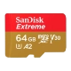 Карта памяти SanDisk Extreme Plus microSDXC 64Gb UHS-I U3 V30 + SD Adapter - Изображение 115391