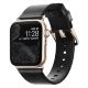 Ремешок Nomad Modern Slim для Apple Watch 38/40 мм Чёрный с золотой фурнитурой - Изображение 93657