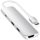 Хаб Satechi Slim Aluminum Multi-Port Adapter Type-C/2хUSB 3.0/ HDMI 4K Серебро - Изображение 201883