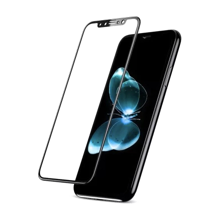 Стекло матовое Baseus 0.23mm PET Soft 3D Tempered Glass (Full-frosted) для iPhone X Черное 