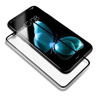 Стекло матовое Baseus 0.23mm PET Soft 3D Tempered Glass (Full-frosted) для iPhone X Черное SGAPIPHX-BPE01