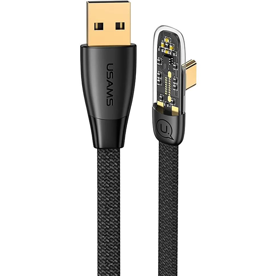 Кабель USAMS US-SJ585 USB - Type-C 6A 66W 1.2м Чёрный 